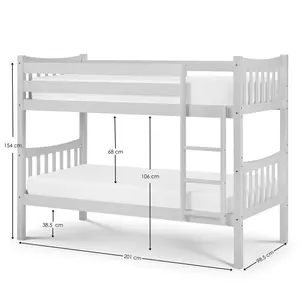 Hardie Single (3') Standard Bunk Bed Grey