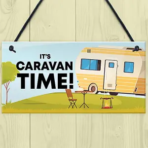 Red Ocean Caravan Sign Novelty Campervan Sign Caravan Lover Gift Birthday Retirement Gifts