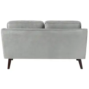 2 Seater Velvet Sofa Light Grey LOKKA