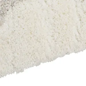 Shaggy Area Rug 200 x 300 cm White and Grey MASIS