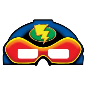 Superhero 3D Eye Mask (Pack of 4) Multicoloured (One Size)