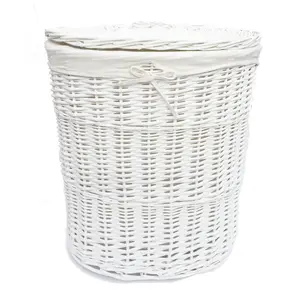 Laundry Hamper White / Medium (49cm H x 42cm W x 32cm D)