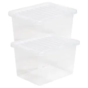 1 x 27 Litre Multipurpose Plastic Storage Container Useful Box Complete With Lid