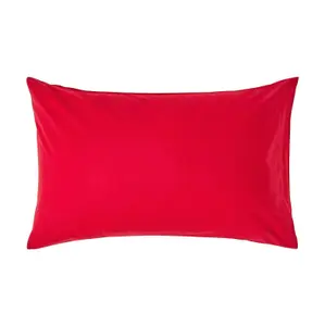 Homescapes Red Egyptian Cotton Housewife Pillowcase 200 TC