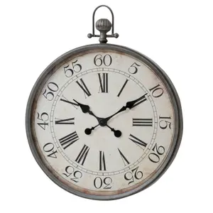 Hill Interiors Pocket Watch Wall Clock Black/Antique White (One Size)