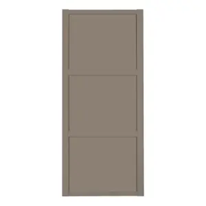 Spacepro Shaker Stone grey 3 panel Sliding wardrobe door x (W) 762mm