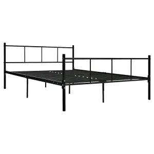 Berkfield Bed Frame Black Metal 120x200 cm