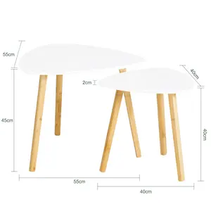 Agnew 2 Piece Nest of Tables White