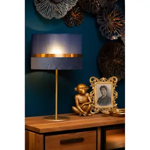 Lucide Extravaganza Tusse Retro Table Lamp 30cm - 1xE14 - Blue