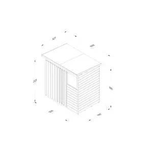 Beckwood 6x4 Pent Shed - 1 Window - Double Door