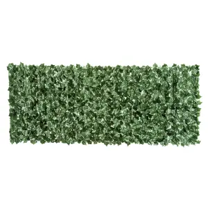 Outsunny Artificial Leaf Hedge Privacy Screen Roll Garden Fence Panel 1m x 2.4m