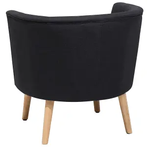 Beliani Modern Armchair ODENZEN Fabric Black