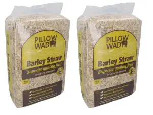 2 Bags Superior Quality Large Barley Straw Small Animal Bedding Feeding 2KG