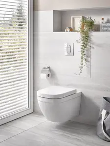 Grohe Euro White Wall hung Toilet set with Soft close seat