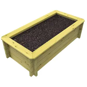 Garden Timber Company Wooden Raised Bed - 2m x 1.5m - 295mm Height - 27mm Thick Wall