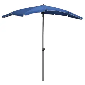 Berkfield Garden Parasol with Pole 200x130 cm Azure Blue