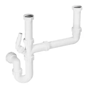 McAlpine 2 bowl Kitchen sink waste kit, (Dia)40mm