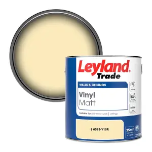 Leyland Trade Vinyl Matt Walls & Ceilings Emulsion Paint (S 0515-Y10R) 2.5L