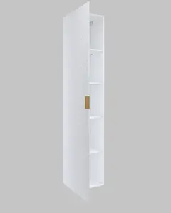 Laura 17 Tall Bathroom Cabinet H1860mm W350mm D350mm - White Gloss Finish