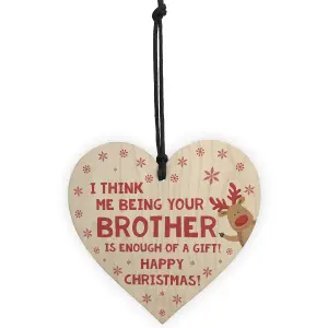 FUNNY Joke Christmas Gift For Sister Wood Heart Sister Gift From Brother Keepsake