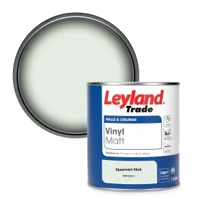 Leyland Trade Vinyl Matt Walls & Ceilings Emulsion Paint Spearmint Stick (PPG1224-2) 1L