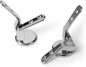 Chrome Toilet Seat Hinges Spare Universal Silver Replacement with Fittings