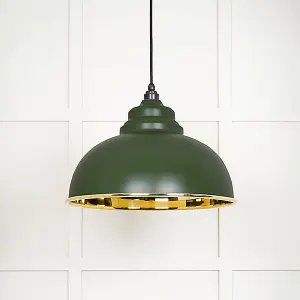 Smooth Brass Harborne Pendant in Heath