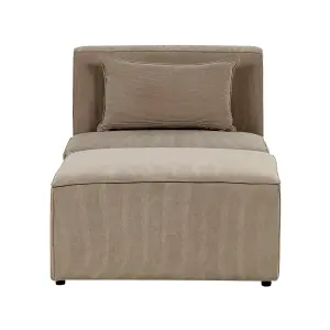 Jumbo Cord Chaise Lounge Taupe LEMVIG