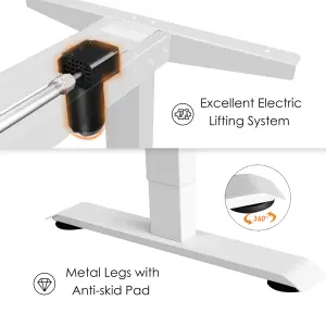 Costway Electric Standing Desk Stand-up Ergonomic Computer Workstation w/ Smart Controller