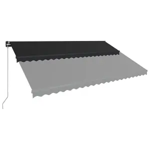 Berkfield Manual Retractable Awning 500x300 cm Anthracite