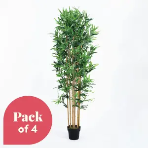 Blooming Artificial - Oriental Bamboo Bundle - Faux Garden Plants - Outdoor Tree