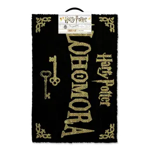 Harry Potter Alohomora Door Mat Black/Tan (One Size)