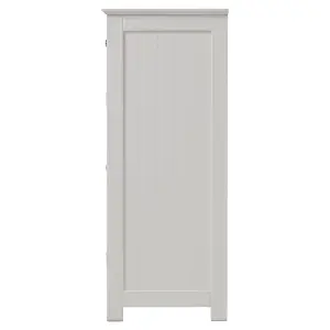 2-door White Shutter Freestanding Bathroom Sideborad Cabinet with Drawer W 600 x D 350 x H 870 mm