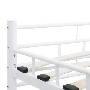 vidaXL 285300  Bed Frame White Metal 180x200 cm Super King