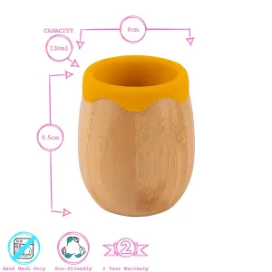 Tiny Dining - Bamboo Baby Trainer Cup - 130ml  - Yellow