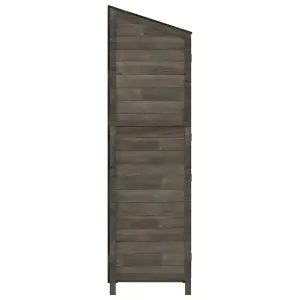 Berkfield Garden Shed Anthracite 55x52x174.5 cm Solid Wood Fir