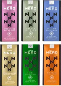 Caffè Nero - Discovery Box - Nespresso Compatible Capsules - Gift Set (Pack Of 6, 60 Coffee Pods In Total)