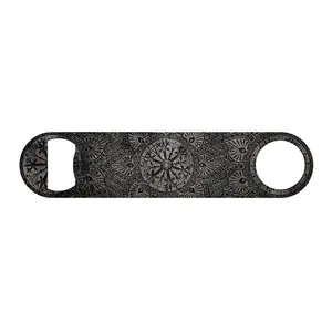 Grindstore Metallic Mandala Bar Blade Bottle Opener Grey (One Size)