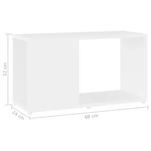 Berkfield TV Cabinet White 60x24x32cm Engineered Wood