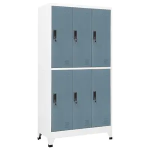 Berkfield Locker Cabinet Light Grey and Dark Grey 90x45x180 cm Steel