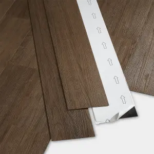 GoodHome Poprock Wood effect Self-adhesive Vinyl plank, 0.97m²