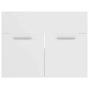 Berkfield Bathroom Furniture Set White Engineered Wood