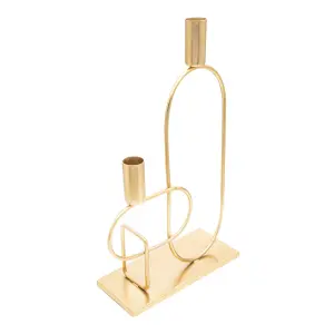 Green Decore Modern Brass Candle Holder