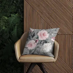 Dusty Pink Roses Outdoor Cushion 60cm x 60cm