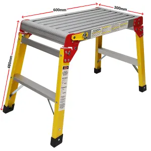 Excel Fibreglass Workbench Platform Heavy Duty Folding Hop Up 300mm x 600mm