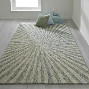 Melrose Elemental Vortex Grey Medium Area Rug 120X170cm