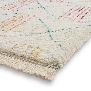 Multicolor Kilim Modern Shaggy Moroccan Easy to clean Rug for Bedroom & Living Room-120cm X 170cm