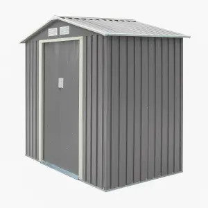 Rowlinson Trentvale 6x4 ft Pent Light grey Metal 2 door Shed