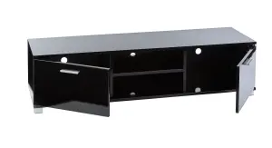 Modern Black 140cm Matt Gloss TV Stand Cabinet Suitable for 40 - 65 Inch 4K LED Flat Screen TV's