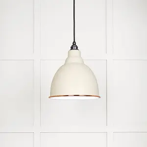 White Gloss Brindley Pendant in Teasel